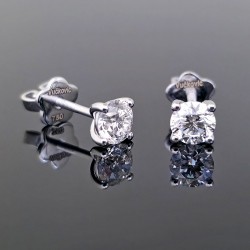 Mindjuše 1ct dijamanti VS2-G 18karata belo zlato.1600-100