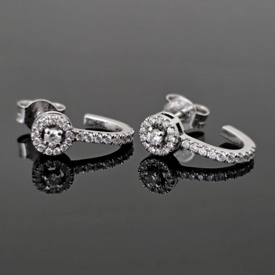 Mindjuše od belog zlata sa brilijantima 0.26ct 0402-167