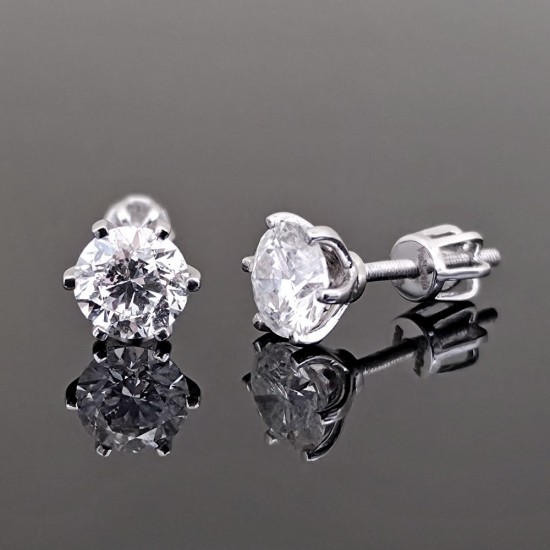 Minđuše 2.44ct Si2-G od belog zlata 5130-4000