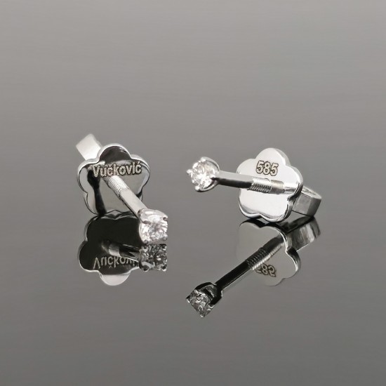 Minđuše belo zlato sa brilijantima 0,12ct si1-ef 0102-130