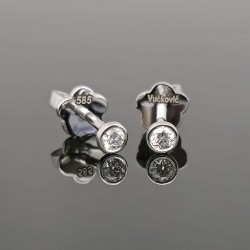 Minđuše belo zlato sa brilijantima 0,13ct si1-ef. 251-135