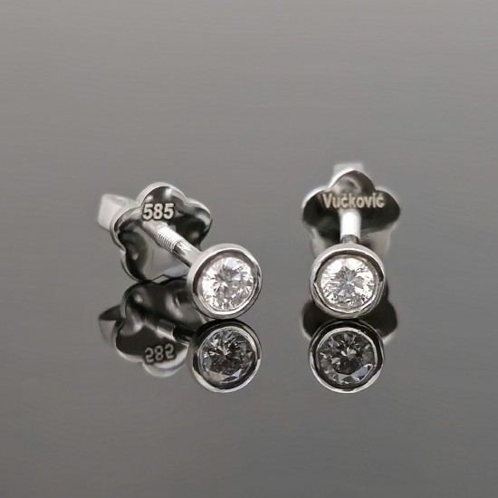 Minđuše belo zlato sa brilijantima 0,20ct si1-ef. 0110-145