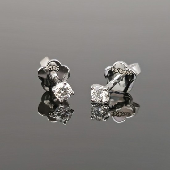 Minđuše belo zlato sa brilijantima 0,33ct si1-ef. 0104-150