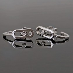 Minđuše od belog zlata sa brilijantima 0.02ct 333-266