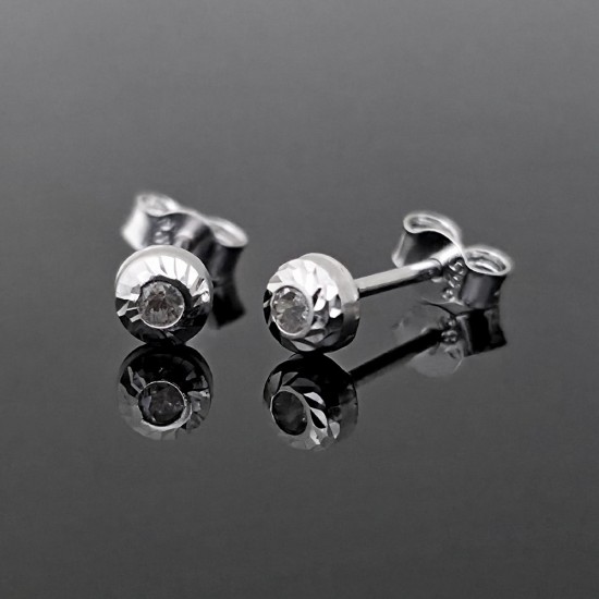 Minđuše od belog zlata sa cirkonima 41-08