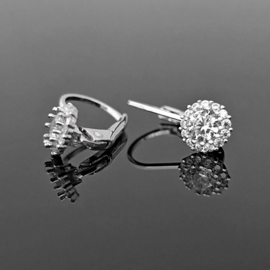 Minđuše od belog zlata sa cirkonima 42-164