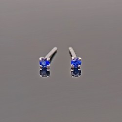 Minđuše od belog zlata sa plavim safirom 0.9ct 90-056