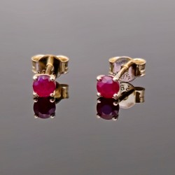 Minđuše od žutog zlata sa Rubinima 0.43ct 156-080