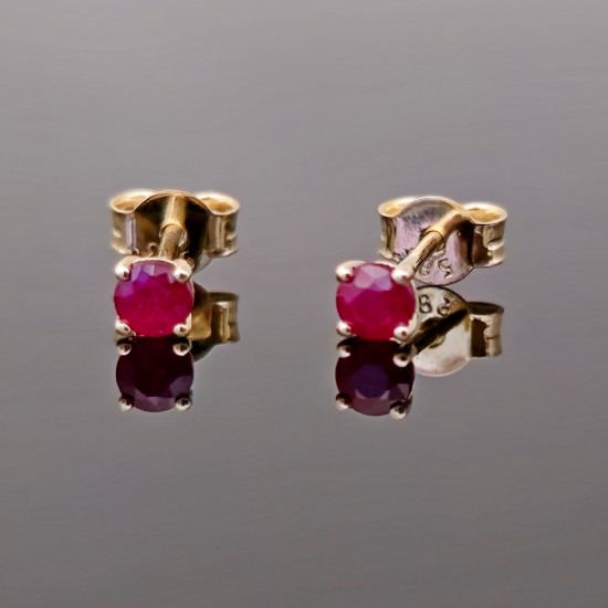 Minđuše od žutog zlata sa Rubinima 0.43ct 0420-080
