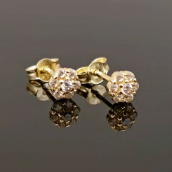 Minđuše od žutog zlata sa cirkonima 0103-100