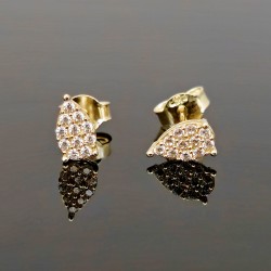 Minđuše od žutog zlata sa cirkonima 0104-100