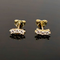 Minđuše od žutog zlata sa cirkonima 0107-085