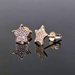 Minđuše od žutog zlata sa cirkonima 51-094