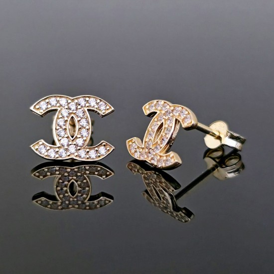 Minđuše od žutog zlata sa cirkonima 58-136