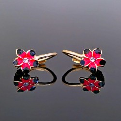 Minđuše od žutog zlata sa cirkonima i emajlom 0617-112