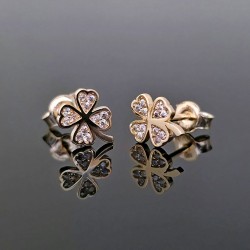 Minđuše od žutog zlata sa cirkonima, cvetovi 55-124