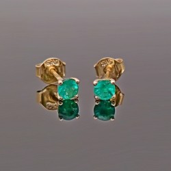 Minđuše od žutog zlata sa smaragdima 0.40ct 169-069