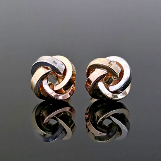 Minđuše od žutog, belog i roze zlata 37-141