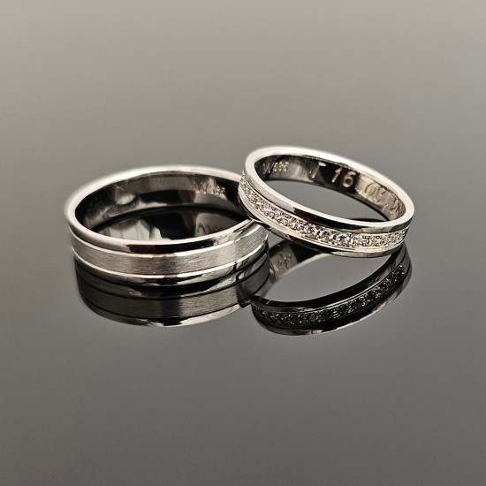Burme od belog zlata sa brilijantima 0,30ct MM-56-75-B
