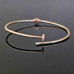 Narukvica alka od žutog zlata sa cirkonima 2-460