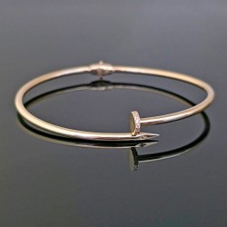 Narukvica alka od žutog zlata sa cirkonima 3-560