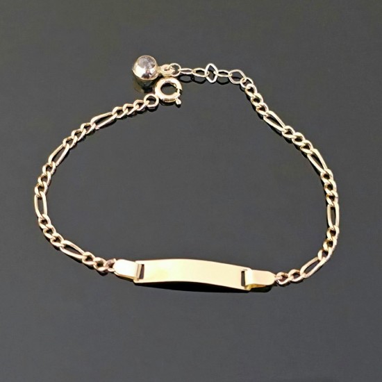 Narukvica od žutog zlata sa pločicom 28-132