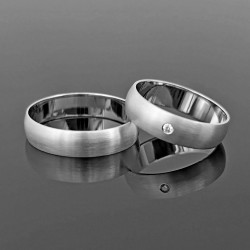 Oble burme 5mm širine od belog zlata sa cirkonom 8-5-60