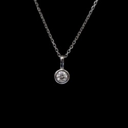 Ogrlica belo zlato sa brilijantom 0.16ct. 538-250