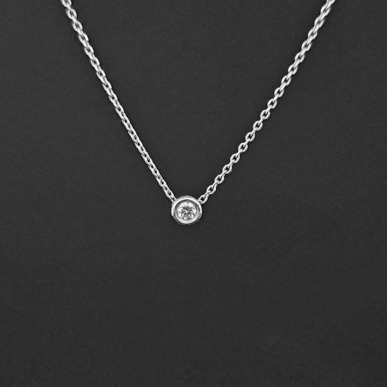 Ogrlica od belog zlata sa brilijantom 0.03ct 0411-139