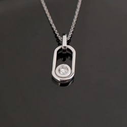 Ogrlica od belog zlata sa brilijantom 608-220