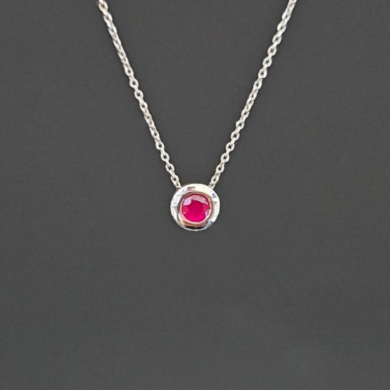 Ogrlica od belog zlata sa rubinom 0.29ct 370-200