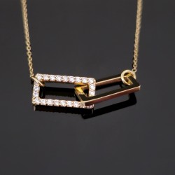 Ogrlica od žutog zlata sa brilijantima 808-300