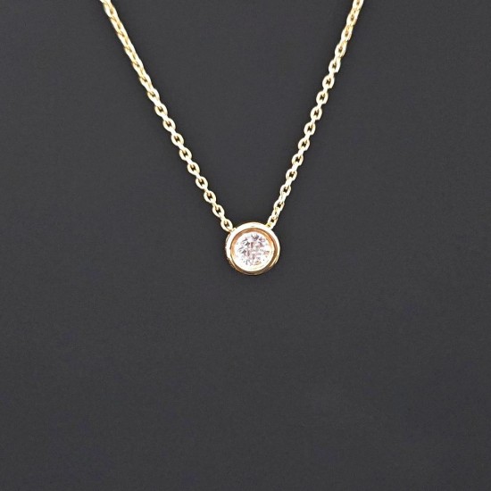 Ogrlica od žutog zlata sa brilijantom 0.11ct 365-220