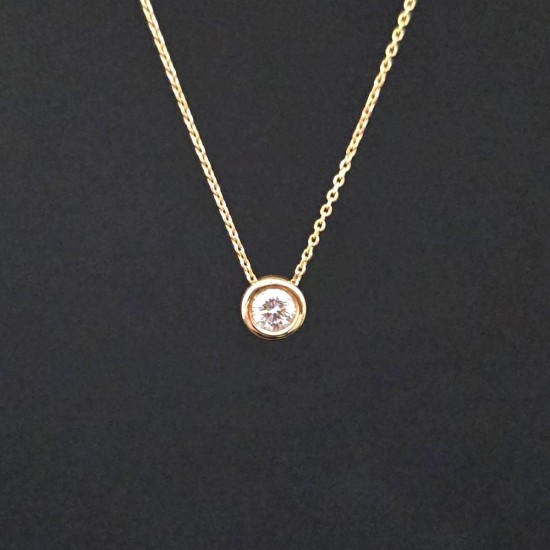 Ogrlica od žutog zlata sa brilijantom 0.22ct 391-196