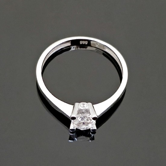 Prsten od belog zlata sa cirkonima 0101-164