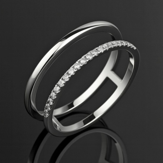 Prsten od belog zlata sa dijamantima 0.24ct Si1-ef. V 07-410 Prsten od belog zlata sa dijamantima 0.24ct Si1-ef. V 07-410