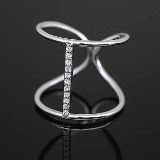 Prsten od belog zlata sa dijamantima 395-238