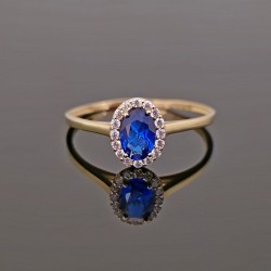 Prsten od žutog zlata sa cirkonima 0514-110