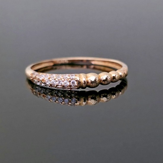 Prsten od žutog zlata sa cirkonima 38-100