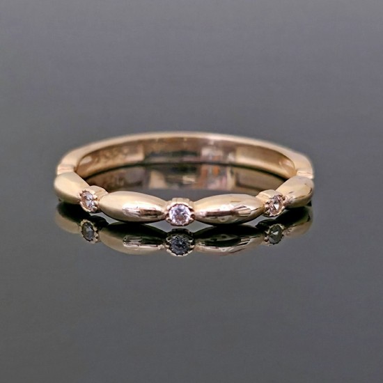 Prsten od žutog zlata sa cirkonima 39-126