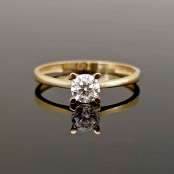Prsten od žutog zlata sa cirkonom 0119-140