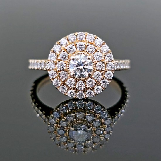 Prsten od žutog zlata sa dijamantima 1,05ct 1460-1000