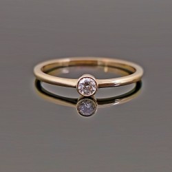 Prsten sa Dijamantom 0.10ct od žutog zlata 0506-118