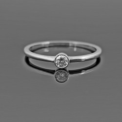 Prsten sa Dijamantom 0.10ct od belog zlata 0507-118