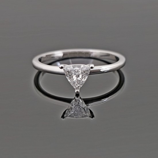 Prsten sa Dijamantom.  Trillijant brilijant 0.34ct 930-400