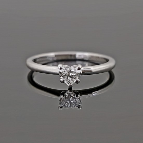 Prsten sa Dijamantom. Heart brilijant 0.30ct 900-400