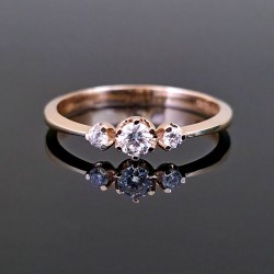 Prsten sa brilijantima 0.18ct od žutog zlata 413-300