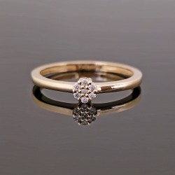 Prsten sa dijamantima 0.07ct od žutog zlata 0505-140