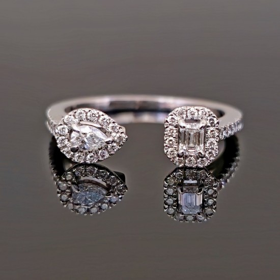 Prsten sa dijamantima 0.46ct od belog zlata 740-300