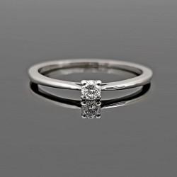 Prsten sa dijamantom  0.10ct od belog zlata. 05119-138